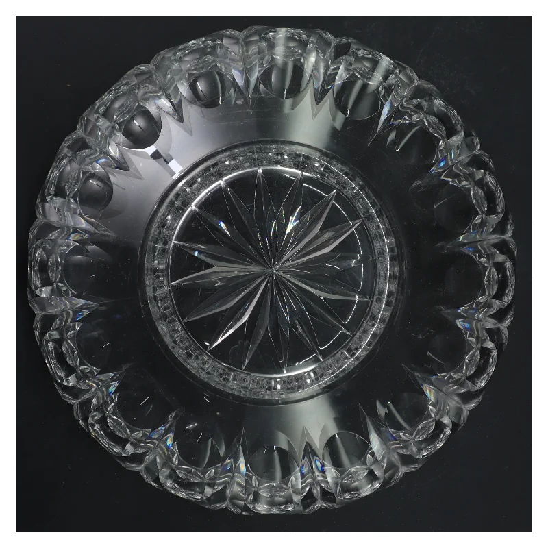 Glas skål med mønster (str. Ø 21 cm)