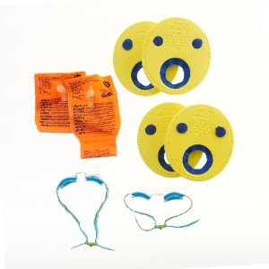 Badesæt med svømmebriller og armringe fra Beco (str. Ø 18 cm)