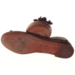 Brune ballerina sko med blomster fra Neosens (str. 38 )