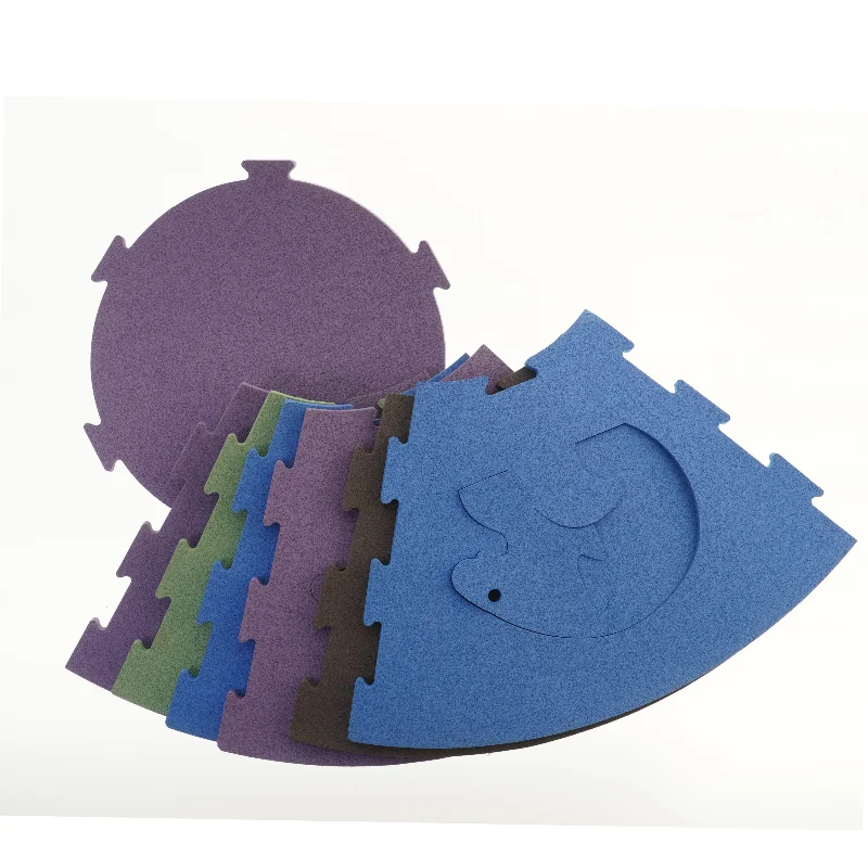 Skumtæppe med segmenter (str. Ø 120 cm)