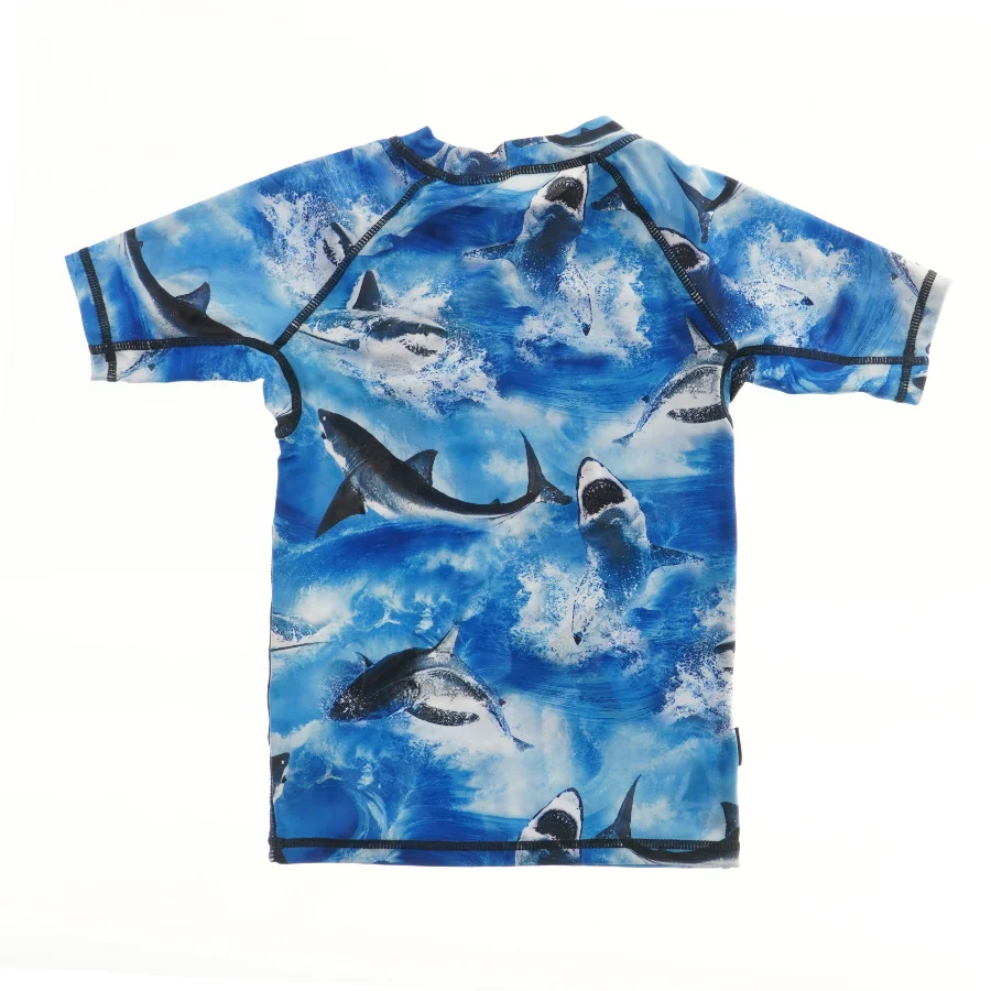 UV-beskyttende t-shirt med hajer fra Molo (str. 110)