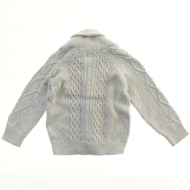 Grå strikket cardigan med knapper fra Next (str. 98)