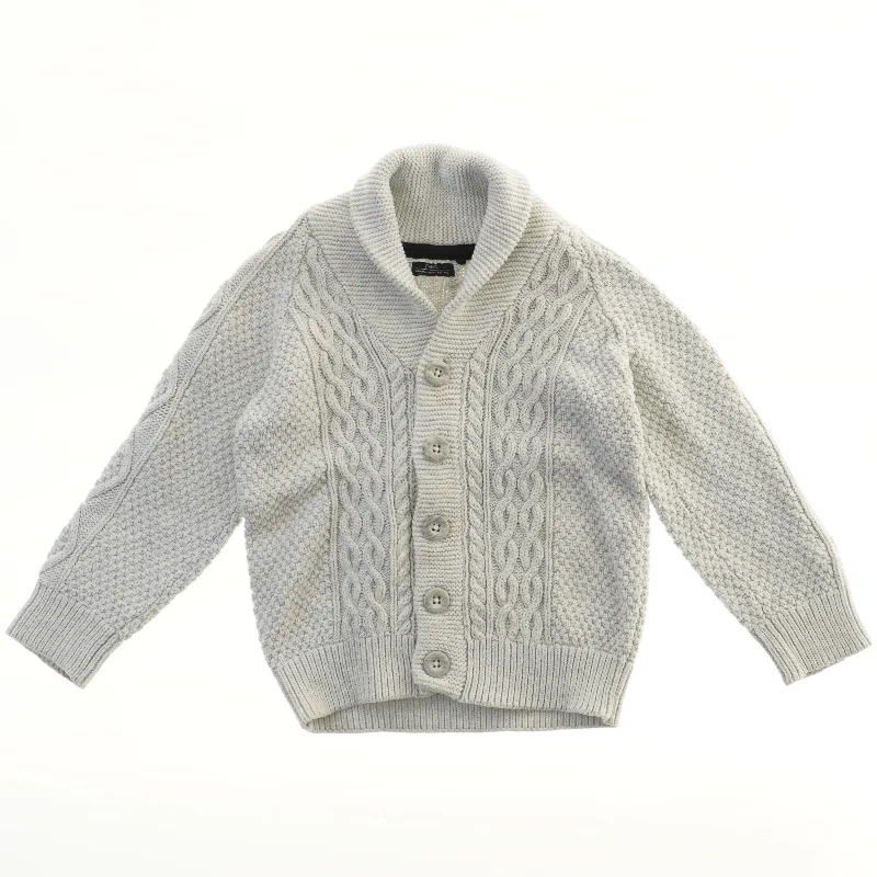 Grå strikket cardigan med knapper fra Next (str. 98)