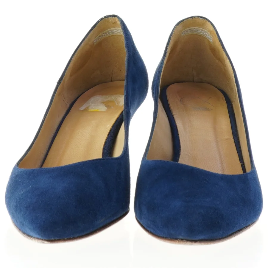 Blå ruskindspumps (str. 37,5)