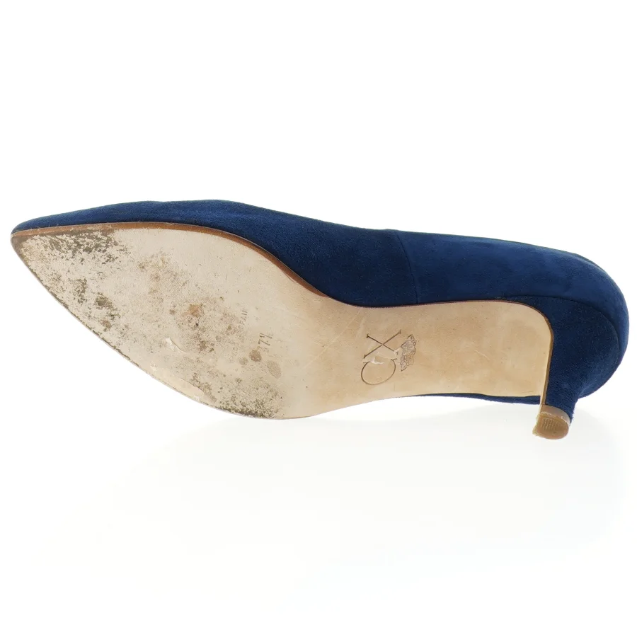 Blå ruskindspumps (str. 37,5)