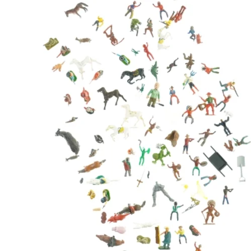 Blandede legetøjsfigurer (str. 7 cm)