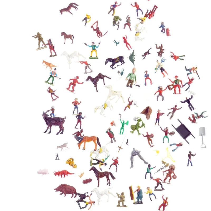 Blandede legetøjsfigurer (str. 7 cm)