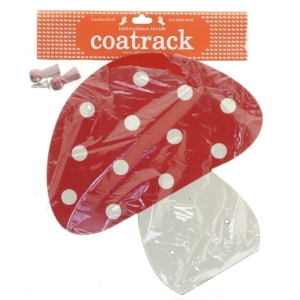 Rød knagerække formet som fluesvamp fra pakhuisoost (str. 23,5x23 cm)