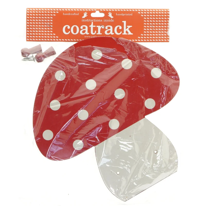 Rød knagerække formet som fluesvamp fra pakhuisoost (str. 23,5x23 cm)