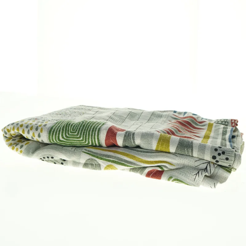 Grafisk mønstret sengetæppe/stof fra 1950’erne (str. 168 x 247 cm)