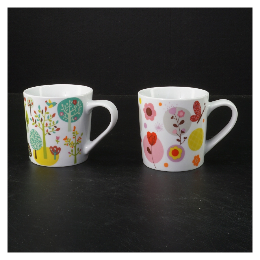 Porcelænskrus fra franake Mini Labo (str. 2 styk. ø. 8 cm. Højde. 8 cm)