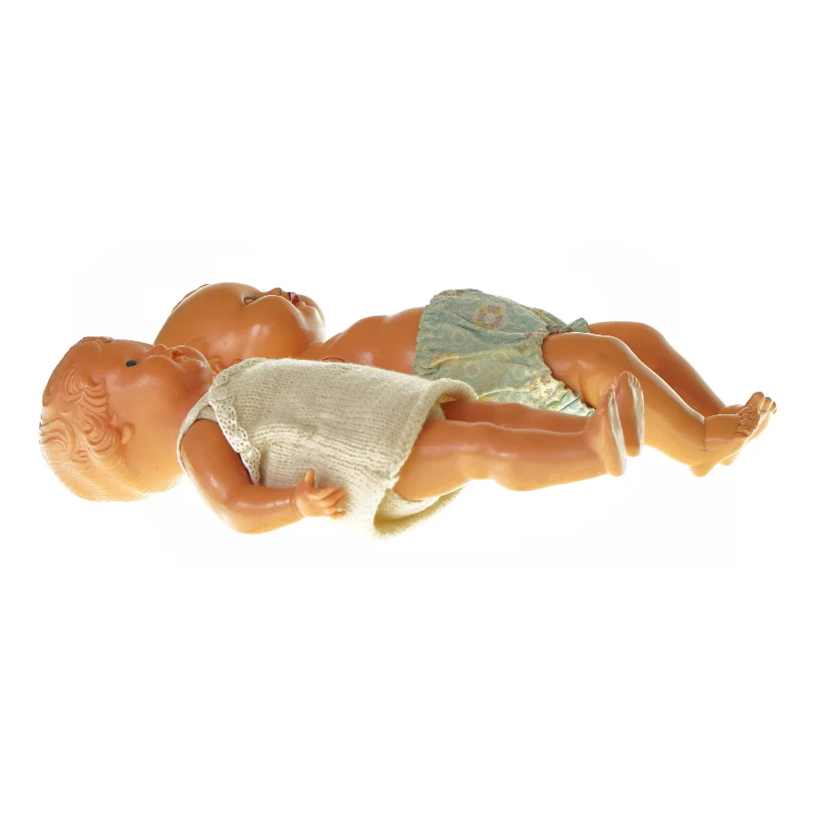 Babydukker med tøj (2 stk)