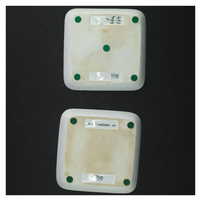 Porcelænstallerkner med vintermotiv fra B&G (str. 12,5 cm)