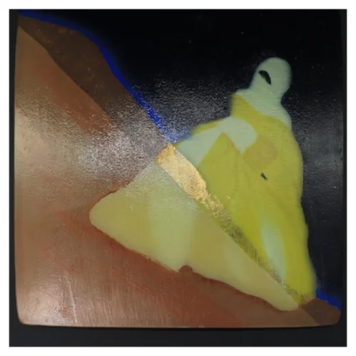 Dekorativt glasfad (str. 29 cm)