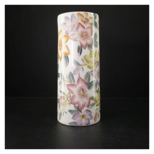 Porcelænsvase med blomstermotiv (str. 32 cm)