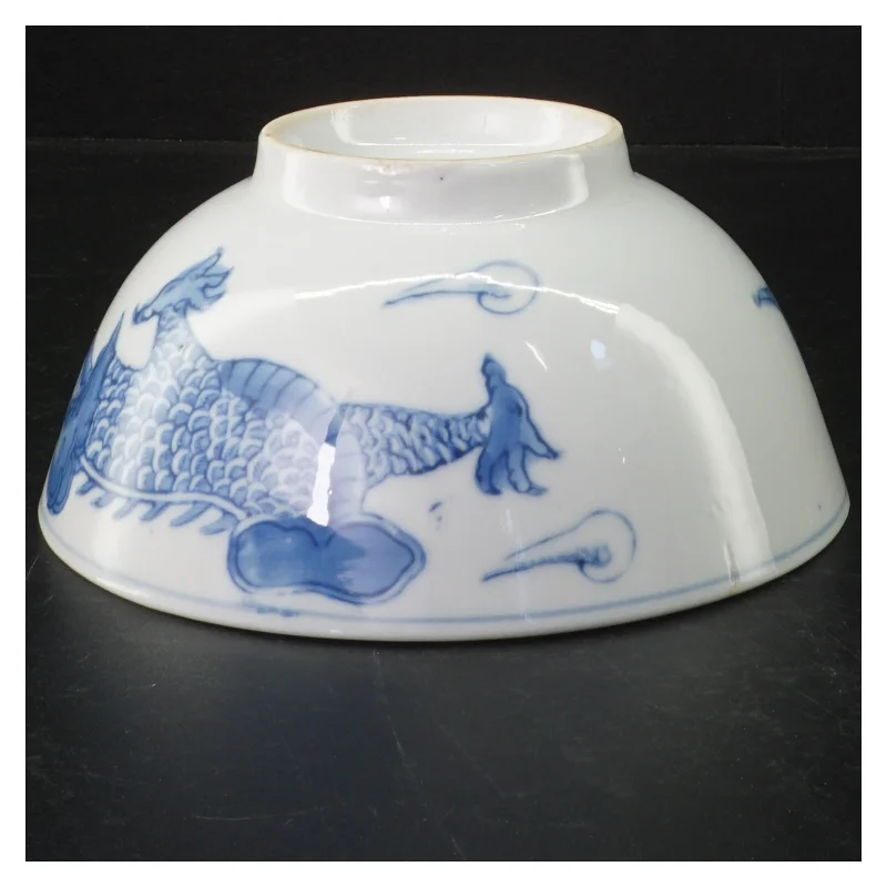 Blå og hvid porcelænsskål (str. 18 cm)