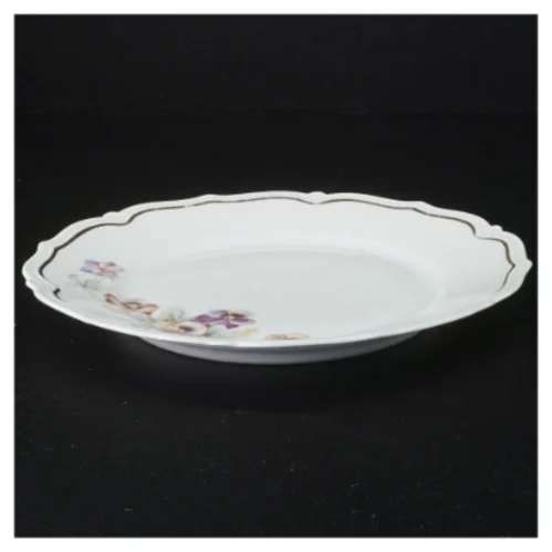 Blomstret porcelænstallerkener fra Bavaria (str. Diameter 21 en halv cm)