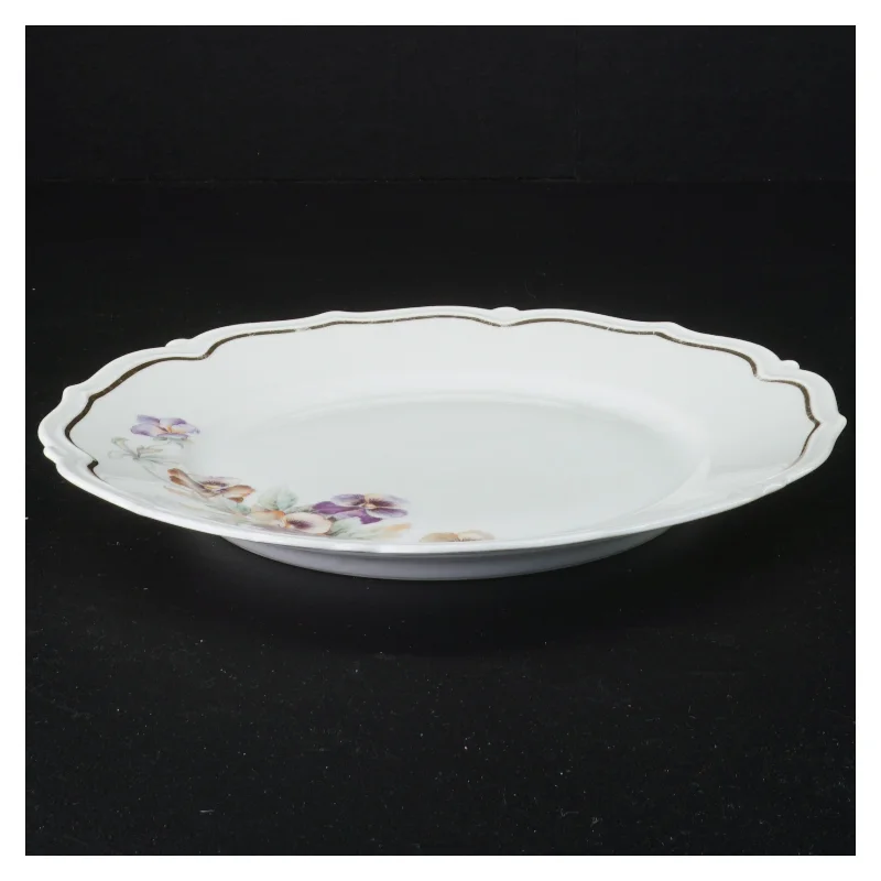 Blomstret porcelænstallerkener fra Bavaria (str. Diameter 21 en halv cm)