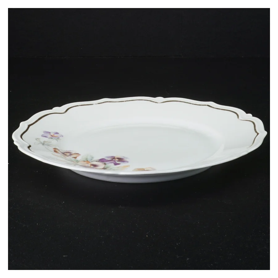 Blomstret porcelænstallerkener fra Bavaria (str. Diameter 21 en halv cm)