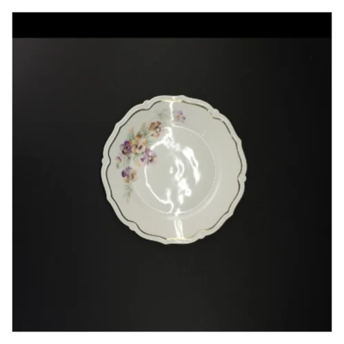 Blomstret porcelænstallerkener fra Bavaria (str. Diameter 21 en halv cm)