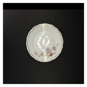 Blomstret porcelænstallerkener fra Bavaria (str. Diameter 21 en halv cm)