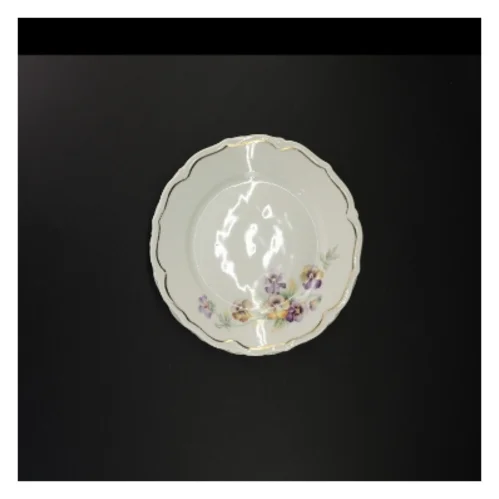 Blomstret porcelænstallerkener fra Bavaria (str. Diameter 21 en halv cm)