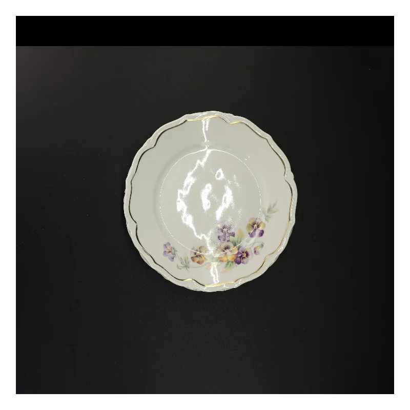 Blomstret porcelænstallerkener fra Bavaria (str. Diameter 21 en halv cm)