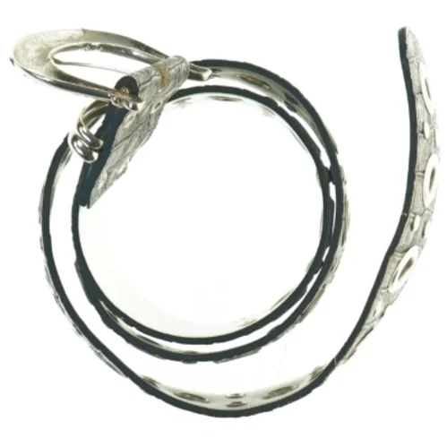 Læderbælte med metalnitter (str. 98 cm)