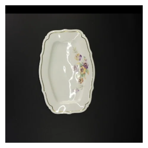 Porcelænsfad med blomstermotiv fra Bavaria (str. 28 x 19 cm)