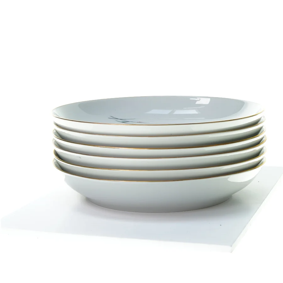 Seks dybe tallerkener fra Morsø (str. 20 cm)