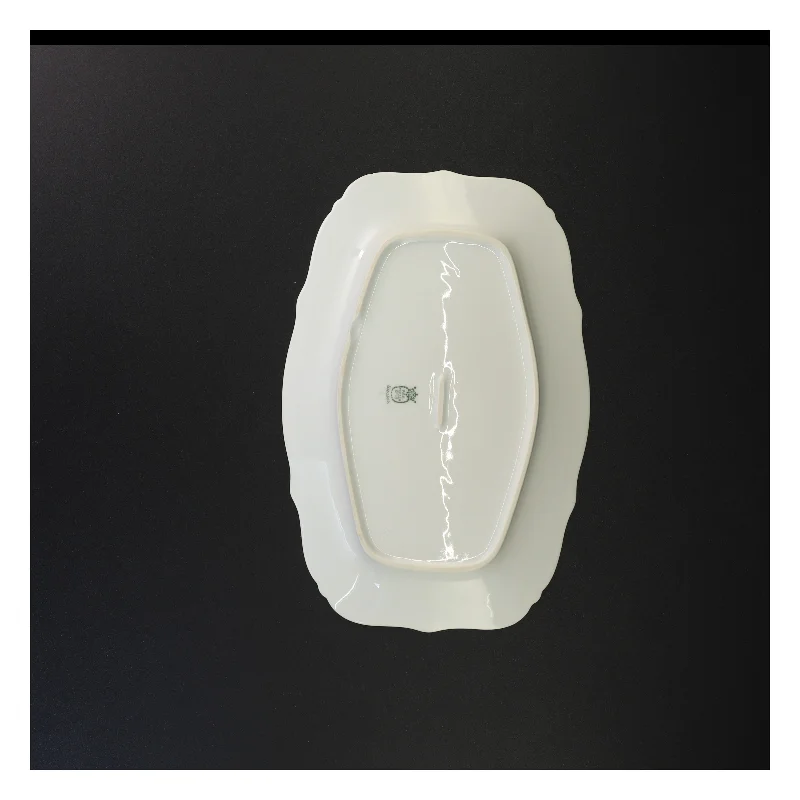 Porcelænsfad med blomstermotiv fra Bavaria (str. 28 x 19 cm)