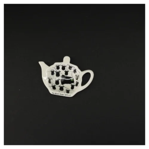 Sort tepose tallerken (str. 12 x 9 cm)