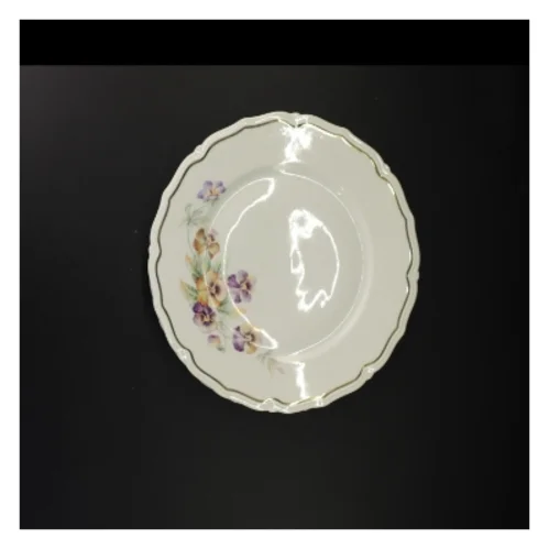 Porcelæns middags tallerkener med blomstermotiv fra Bavaria (str. Diameter 25 og en halv cm)