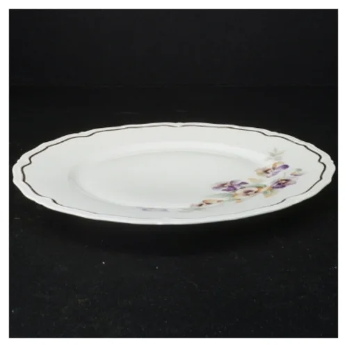 Porcelæns middags tallerkener med blomstermotiv fra Bavaria (str. Diameter 25 og en halv cm)