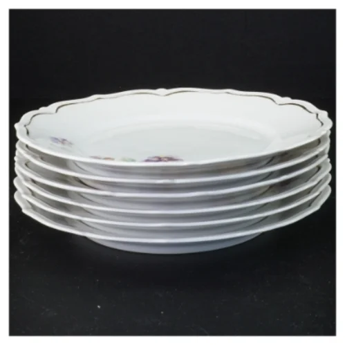 Vintage porcelænstallerkener med blomstermotiv fra Bavaria (str. Diameter 21 cm)