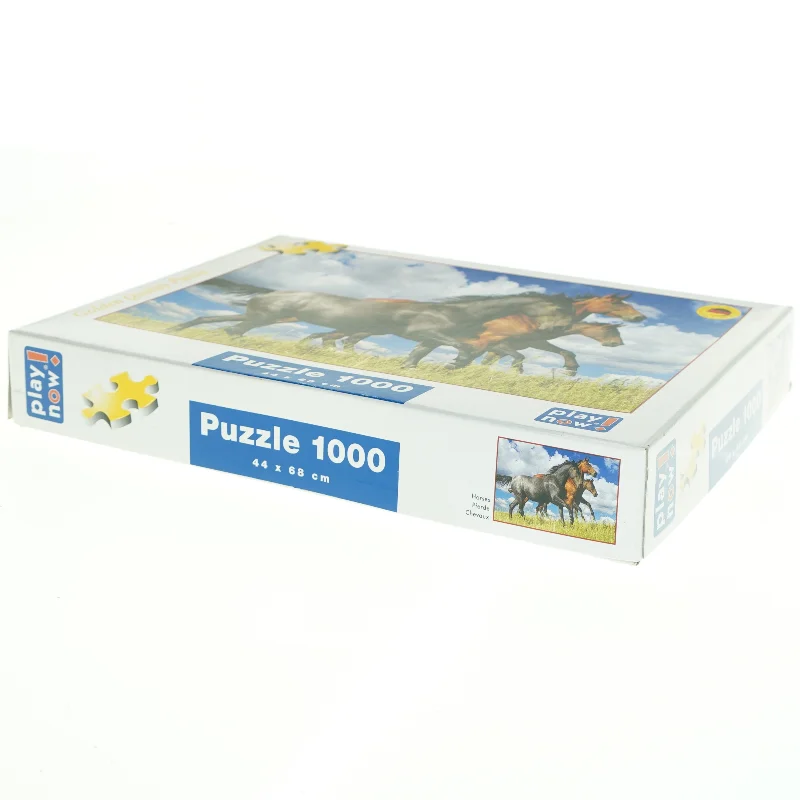 Puslespil med heste, 1000 brikker fra Play Now (str. 33 x 24 cm)
