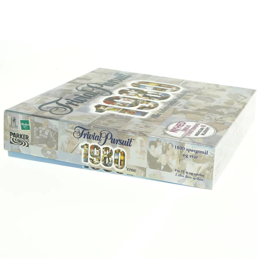 Trivia Pursuit 1980'erne brætspil fra Hasbro (str. 27 x 27 cm)