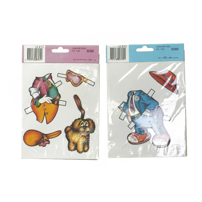 Disney pusledukker med tøj fra Disney (str. 18,5x12,5 cm)