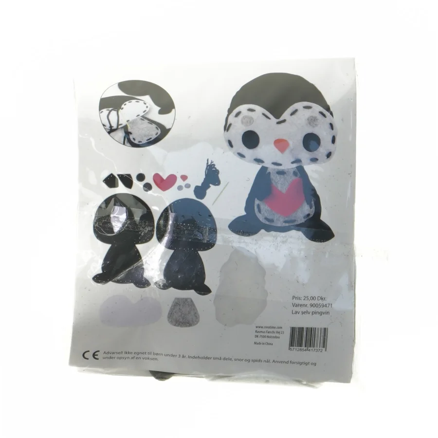 Lav selv pingvin sæt (str. 13x12 cm)