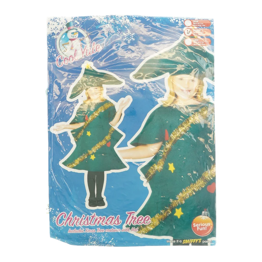 Juletræs kostume med hat (str. 6-8 år)