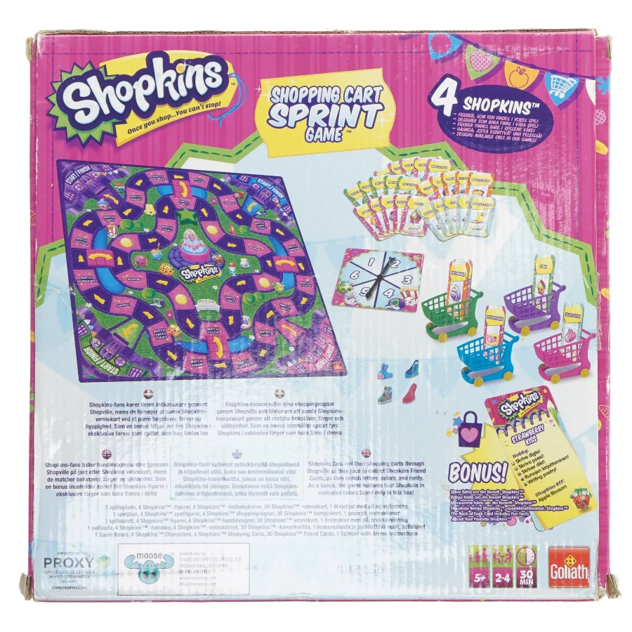 Shopkins Shopping Cart Sprint game fra Goliath