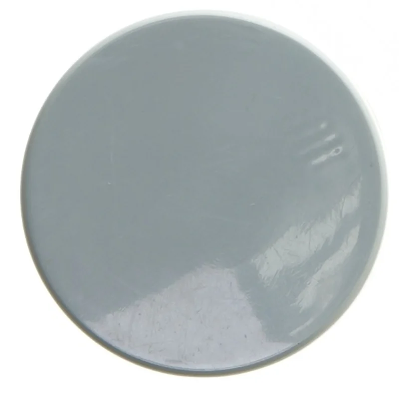 Plastikperler i gennemsigtig beholder (str. Ø 7x7,5 cm)