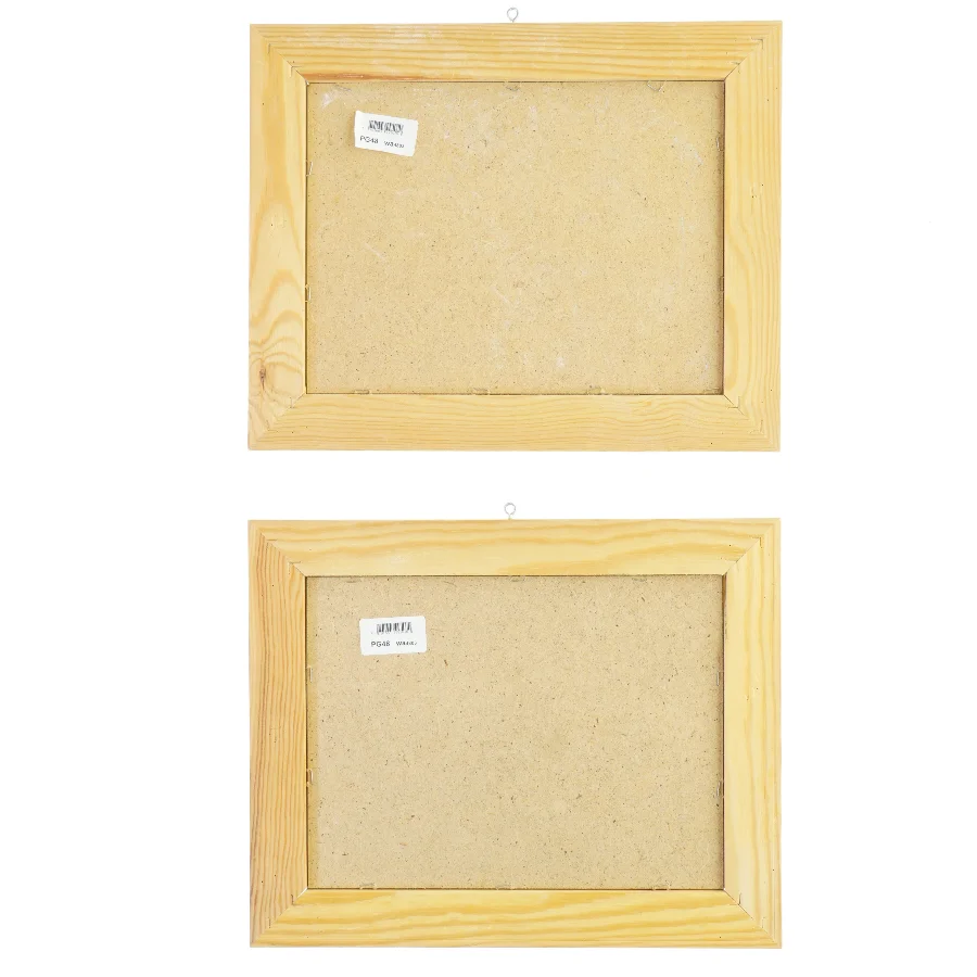 Sæt af malerier med gyngehest (str. 31 x 24,5 cm)