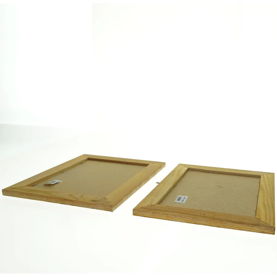 Sæt af malerier med gyngehest (str. 31 x 24,5 cm)