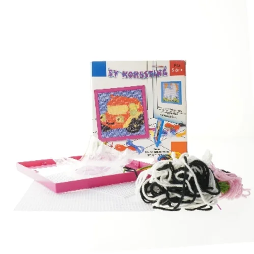 Broderisæt til børn med ramme (str. 20x20 cm)