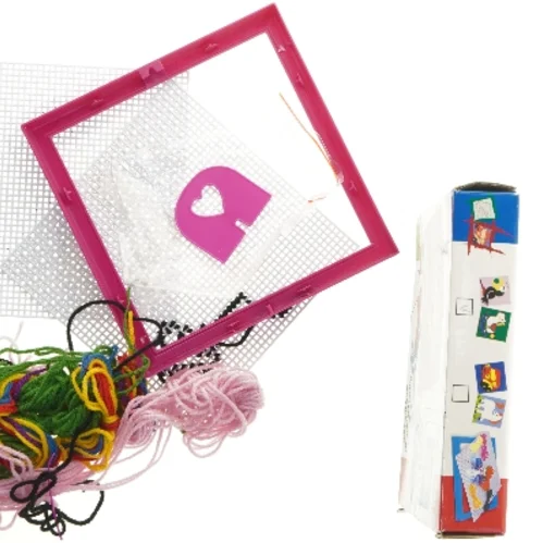 Broderisæt til børn med ramme (str. 20x20 cm)