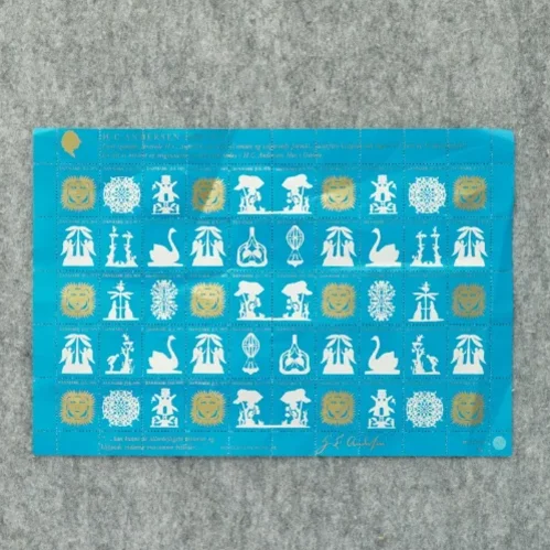 Ark med julemærker - 1975 (str. 26 x 18 cm)