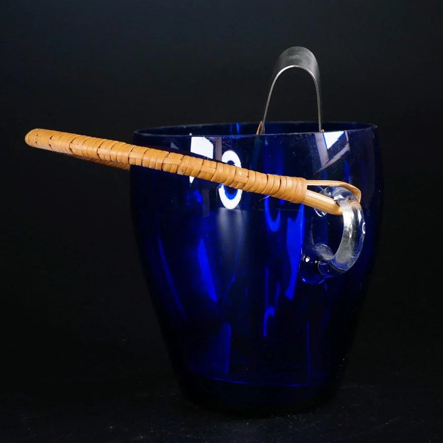 Retro Isterningespand med tang og låg 