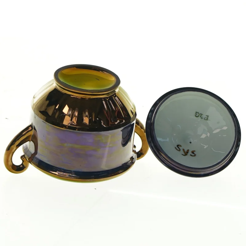 Lille glaseret kande fra Sys (str. 10 cm)