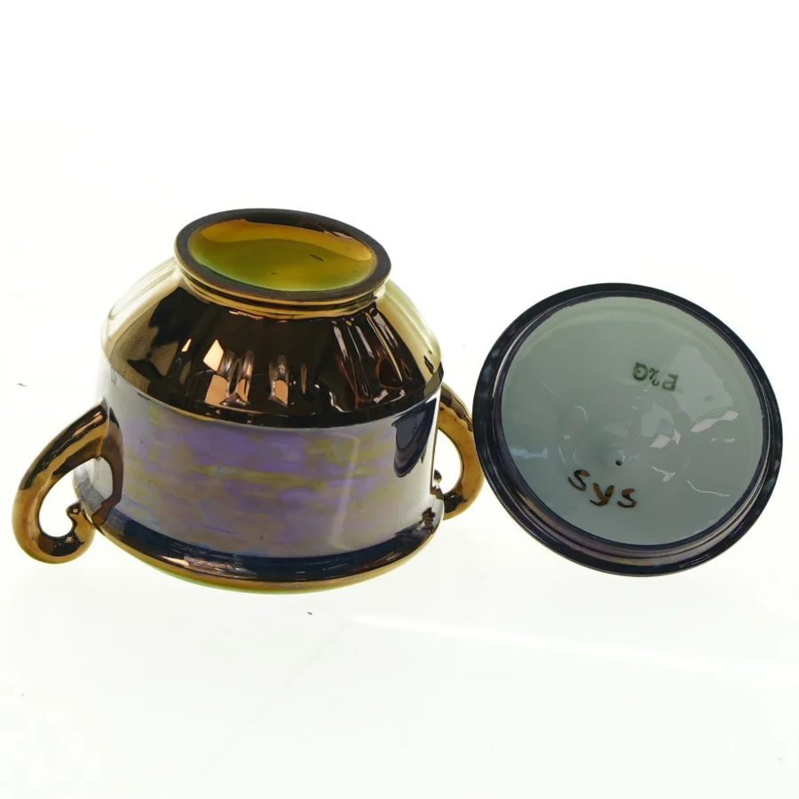 Lille glaseret kande fra Sys (str. 10 cm)